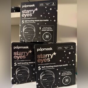 Set of 3 Popmask Starry Eyes Self Warming Eye Masks Total 15 Masks